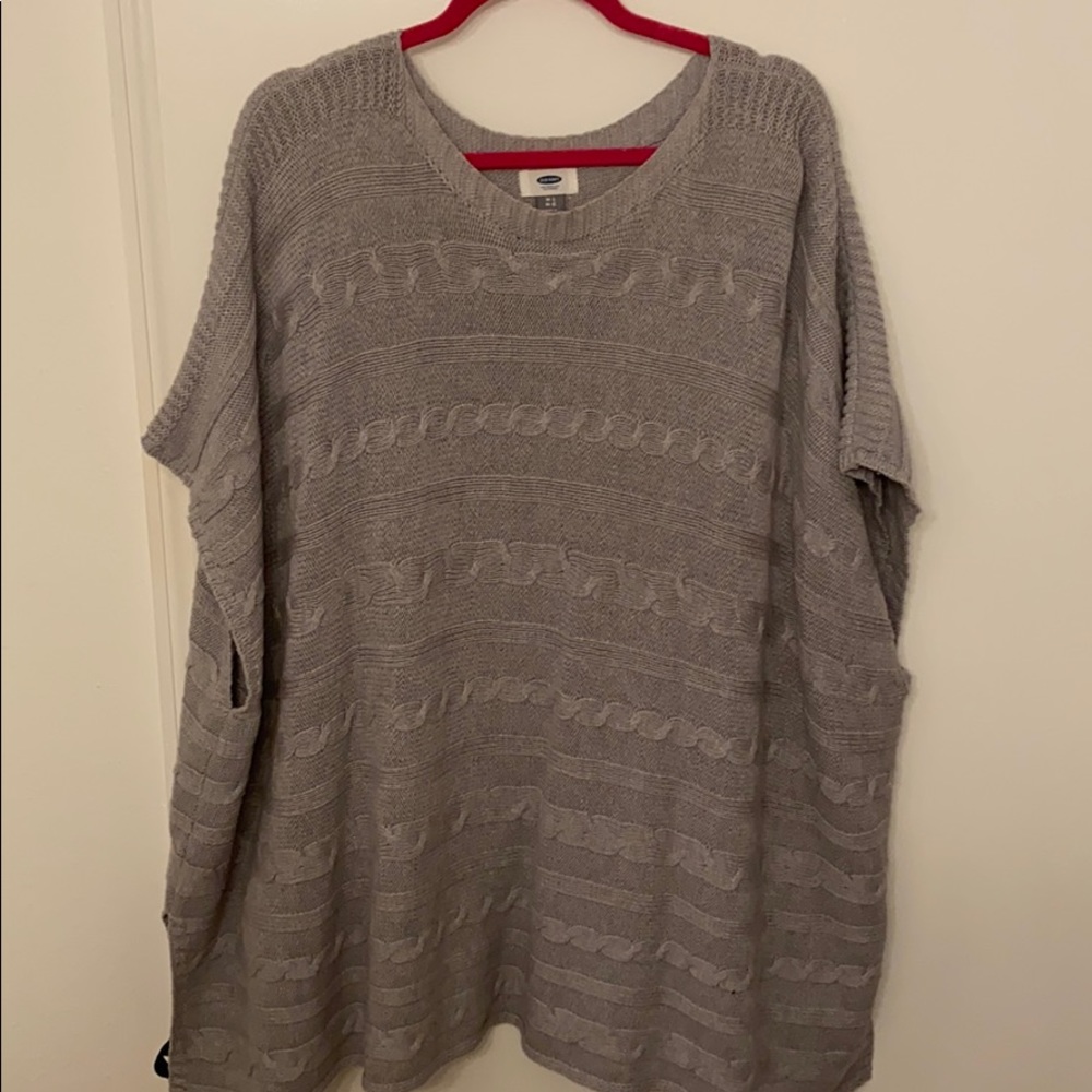 Gray poncho